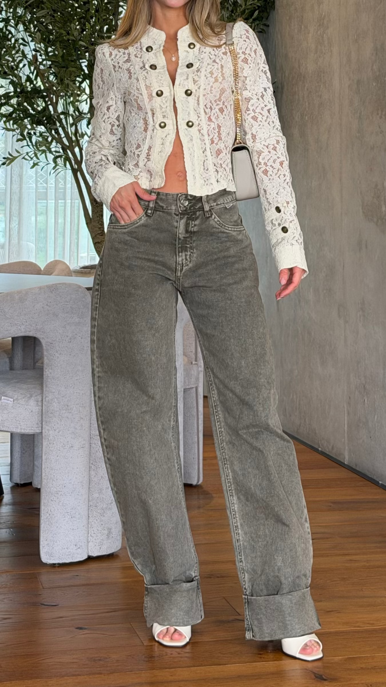 REF 151328 -1  Jean Barrel color verde militar