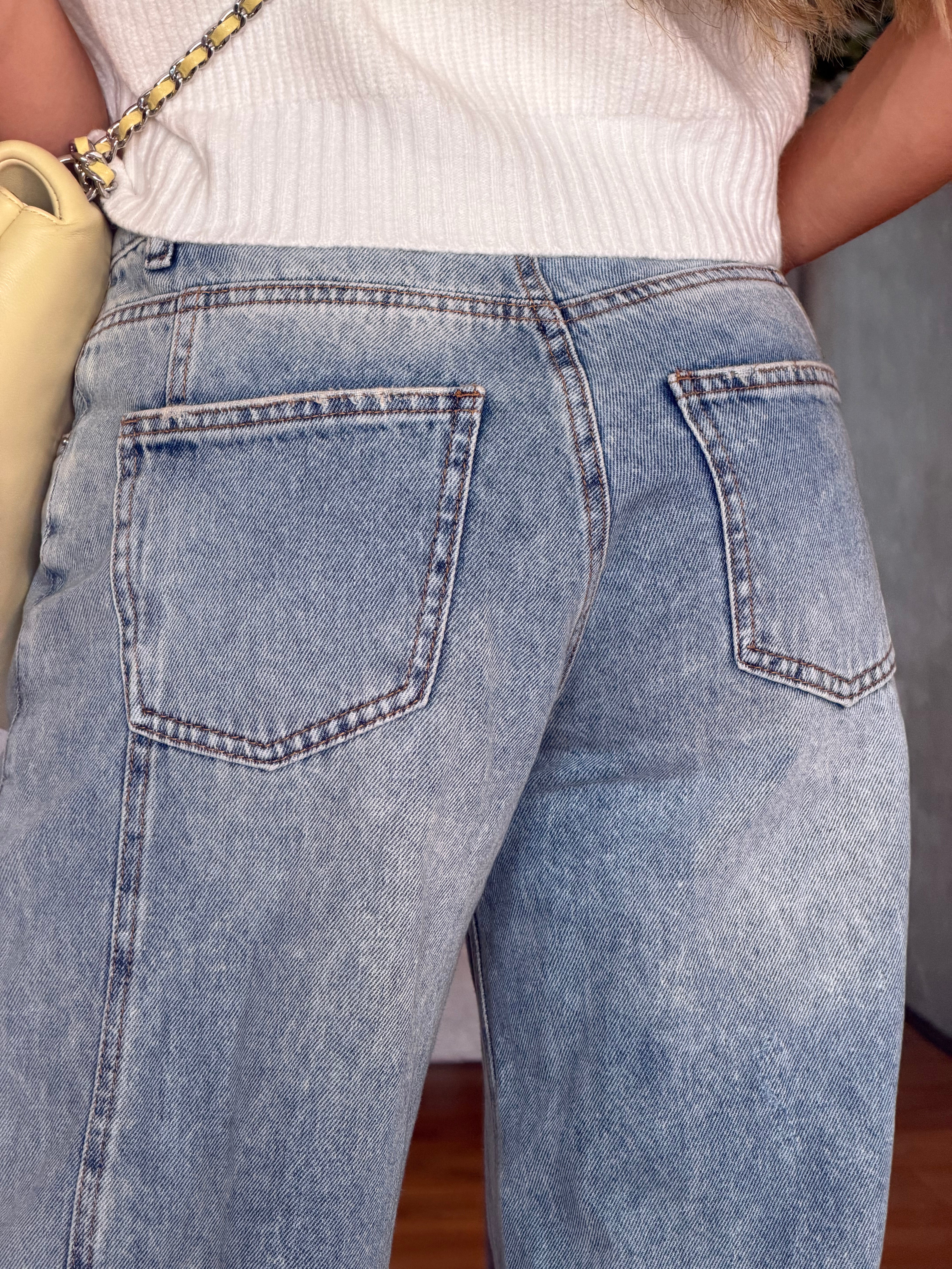 REF105323  Jean Wide Leg Cortes Dirty Pardo
